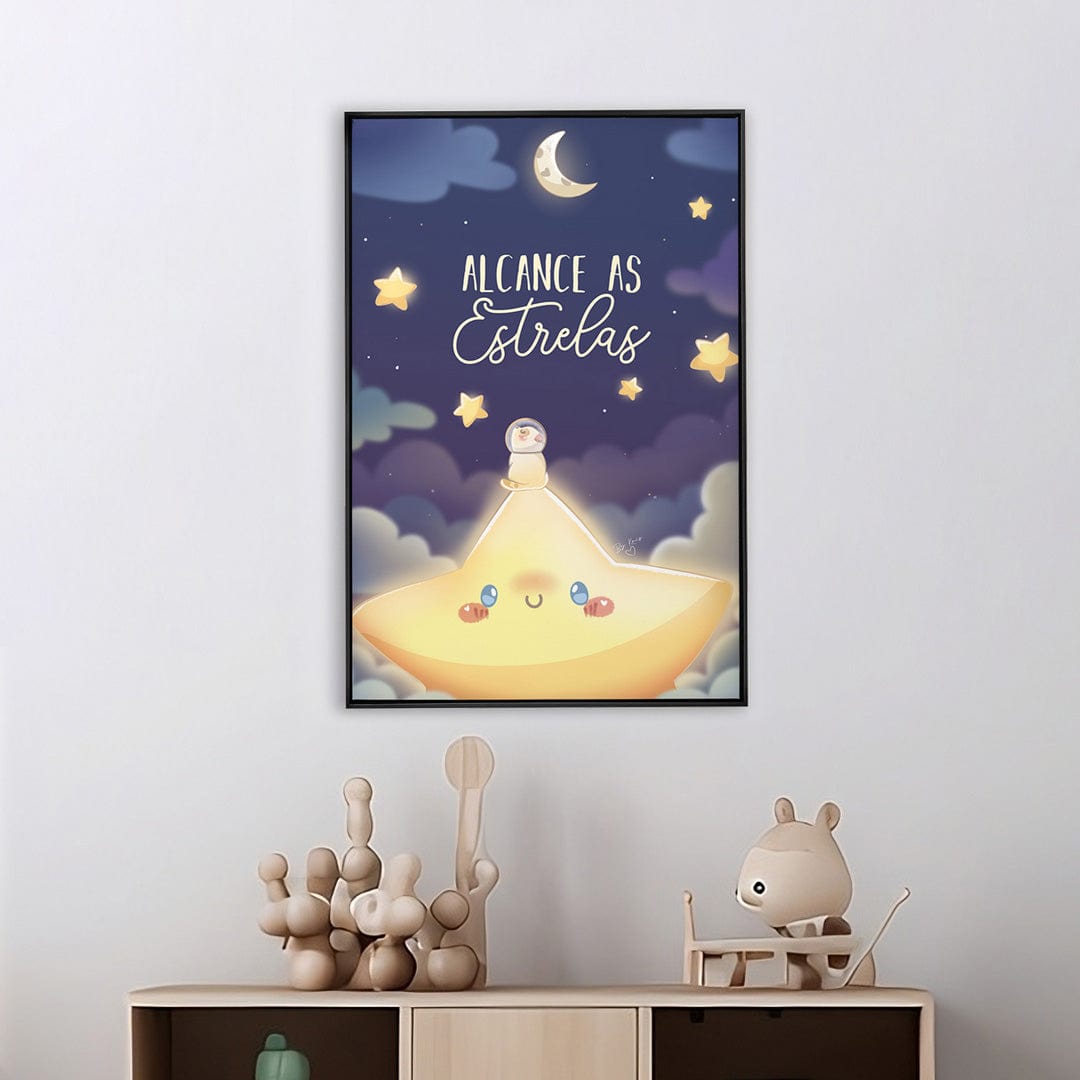 Quadro Decorativo Alcance as Estrelas | Uau Kifofo - Meu Rodapé