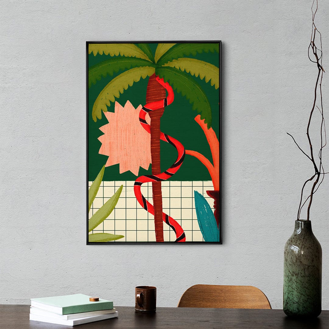 Quadro Decorativo Coqueiro Coral | Rafael Machado - Meu Rodapé