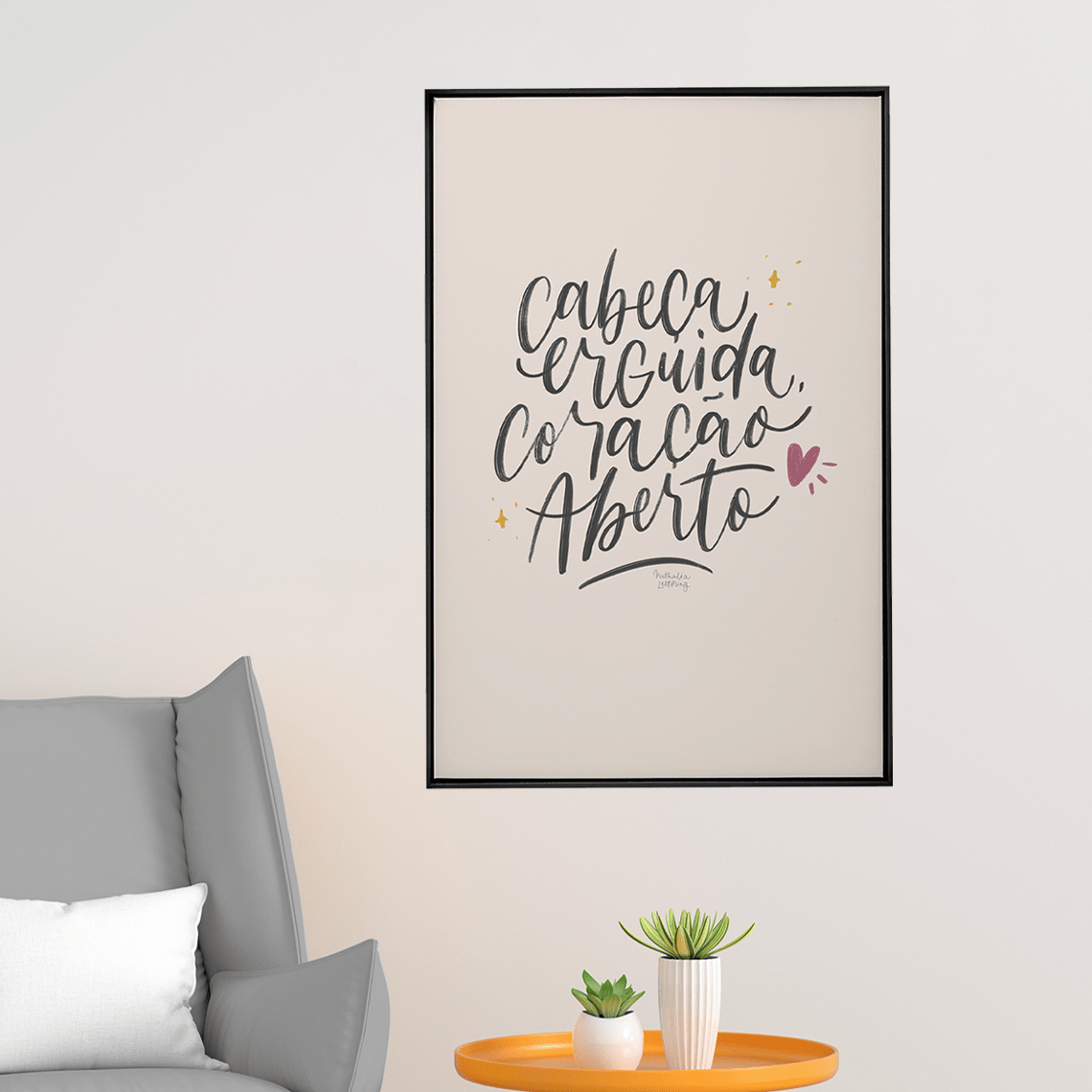 Quadro Decorativo Coração Aberto | Nathalia Piovezan - Meu Rodapé