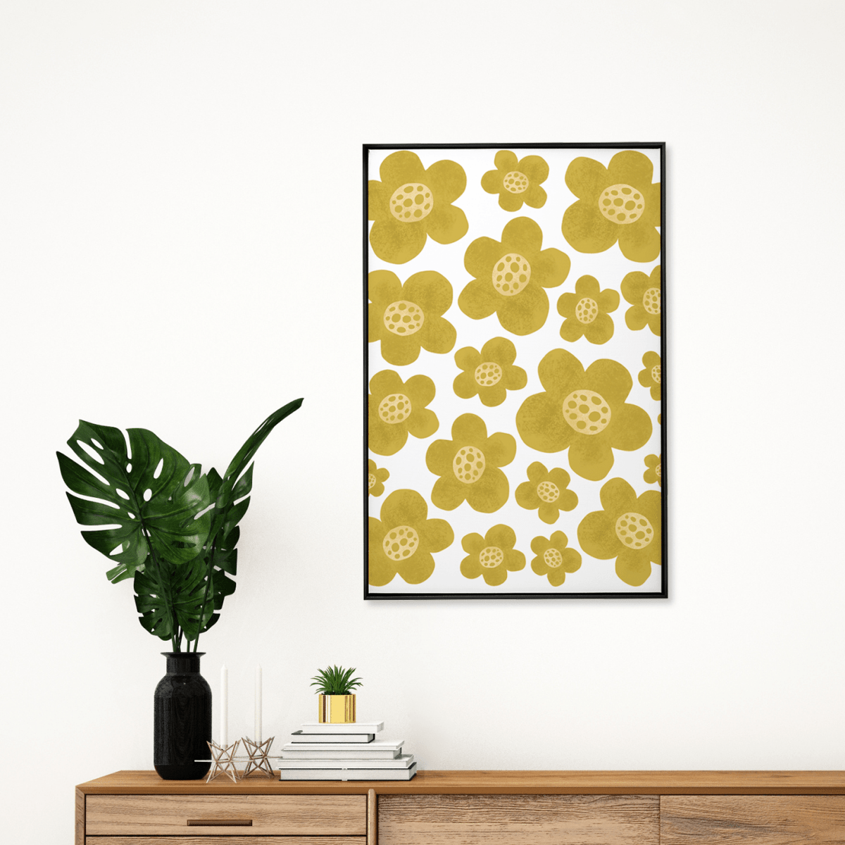 Quadro Decorativo Flores Amarelas 1 | Rafa Harger - Meu Rodapé