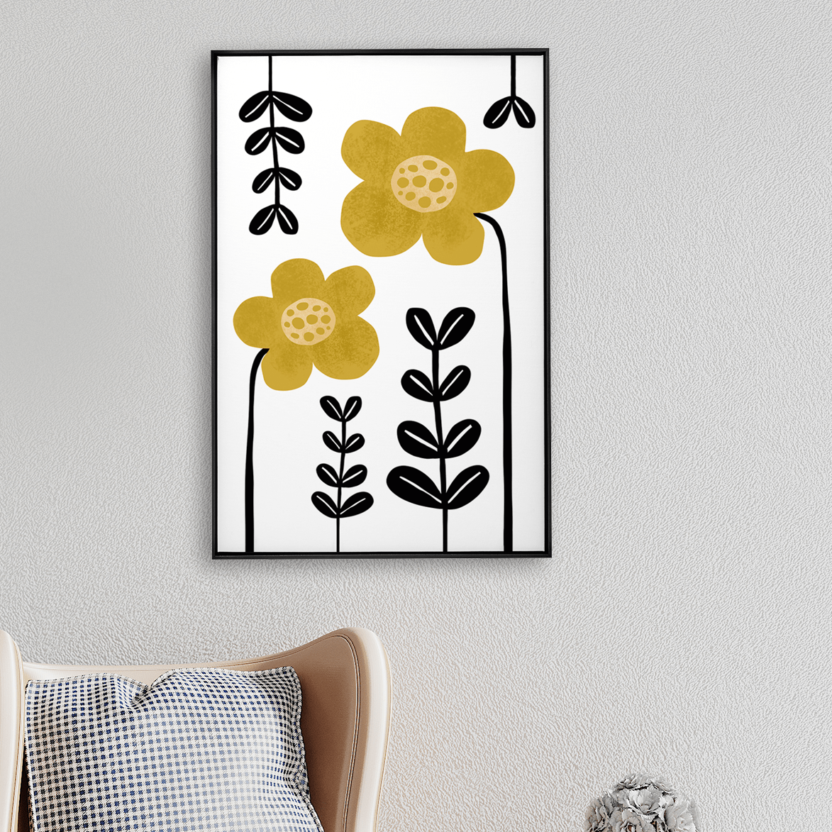 Quadro Decorativo Flores Amarelas 2 | Rafa Harger - Meu Rodapé