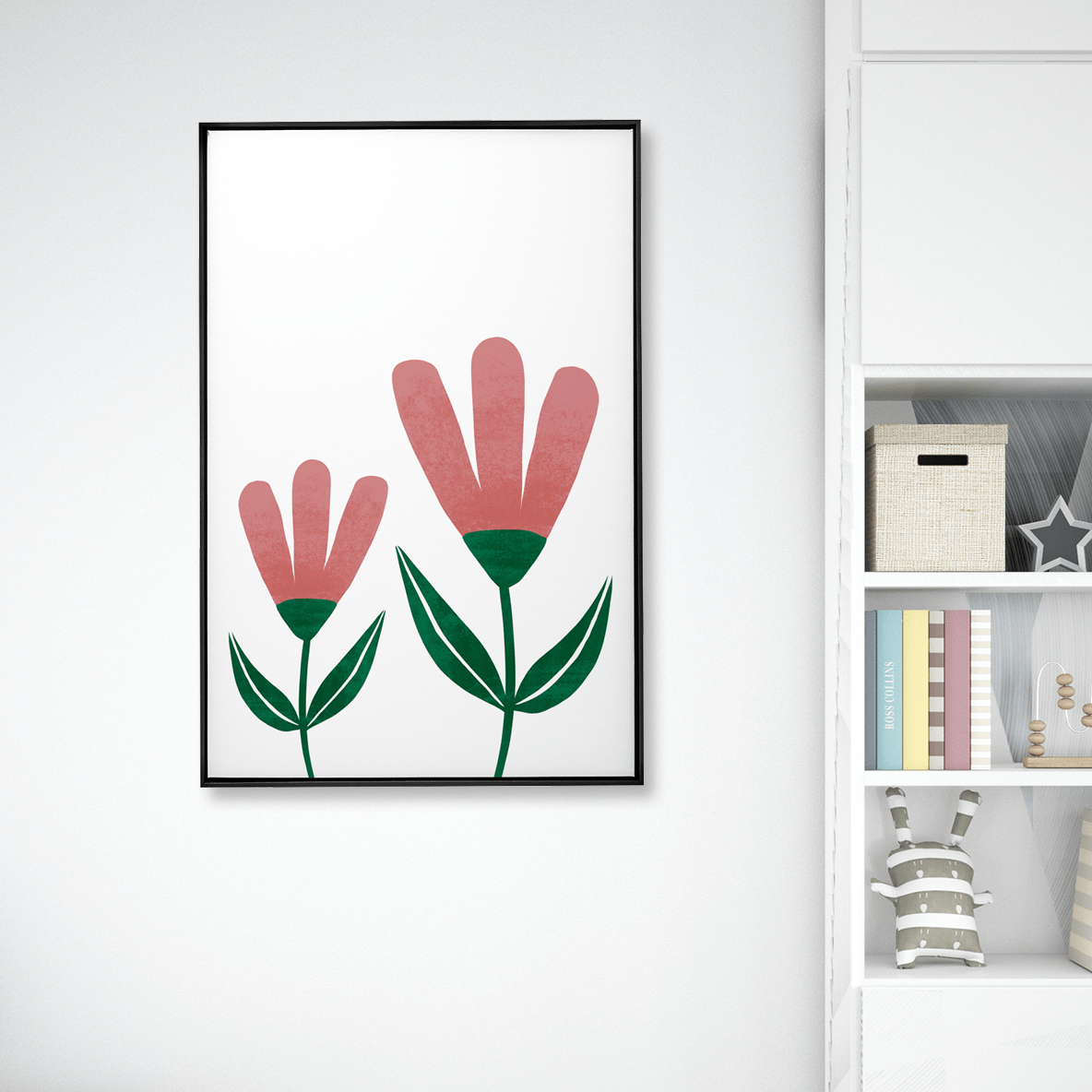 Quadro Decorativo Flores Vermelhas 2 | Rafa Harger - Meu Rodapé