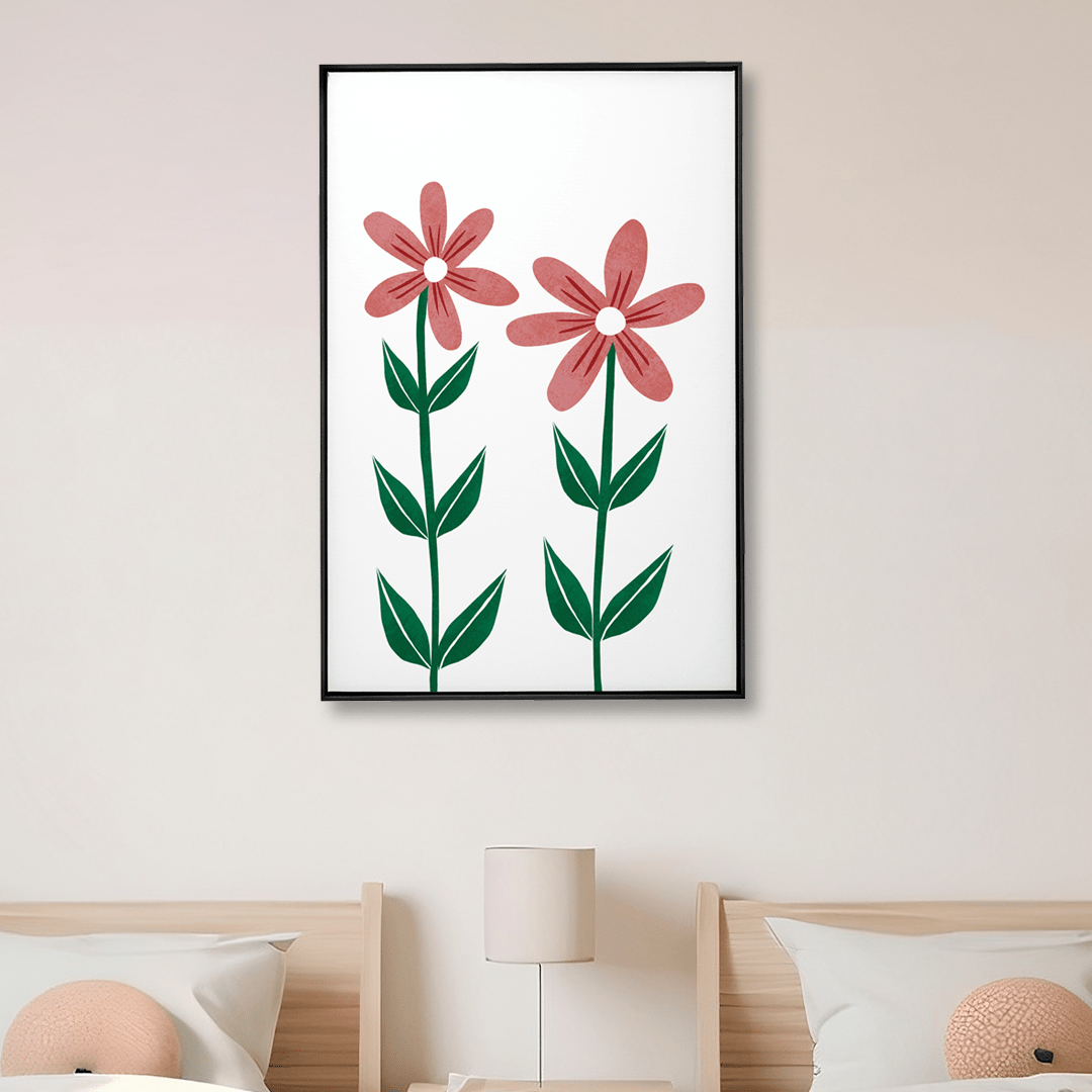 Quadro Decorativo Flores Vermelhas 3 | Rafa Harger - Meu Rodapé