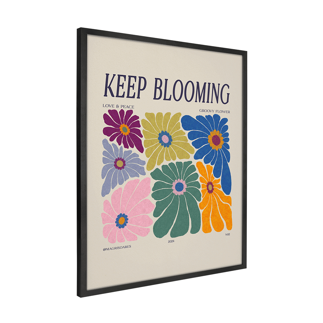 Quadro Decorativo Keep Blooming | Mayara Soares - Meu Rodapé