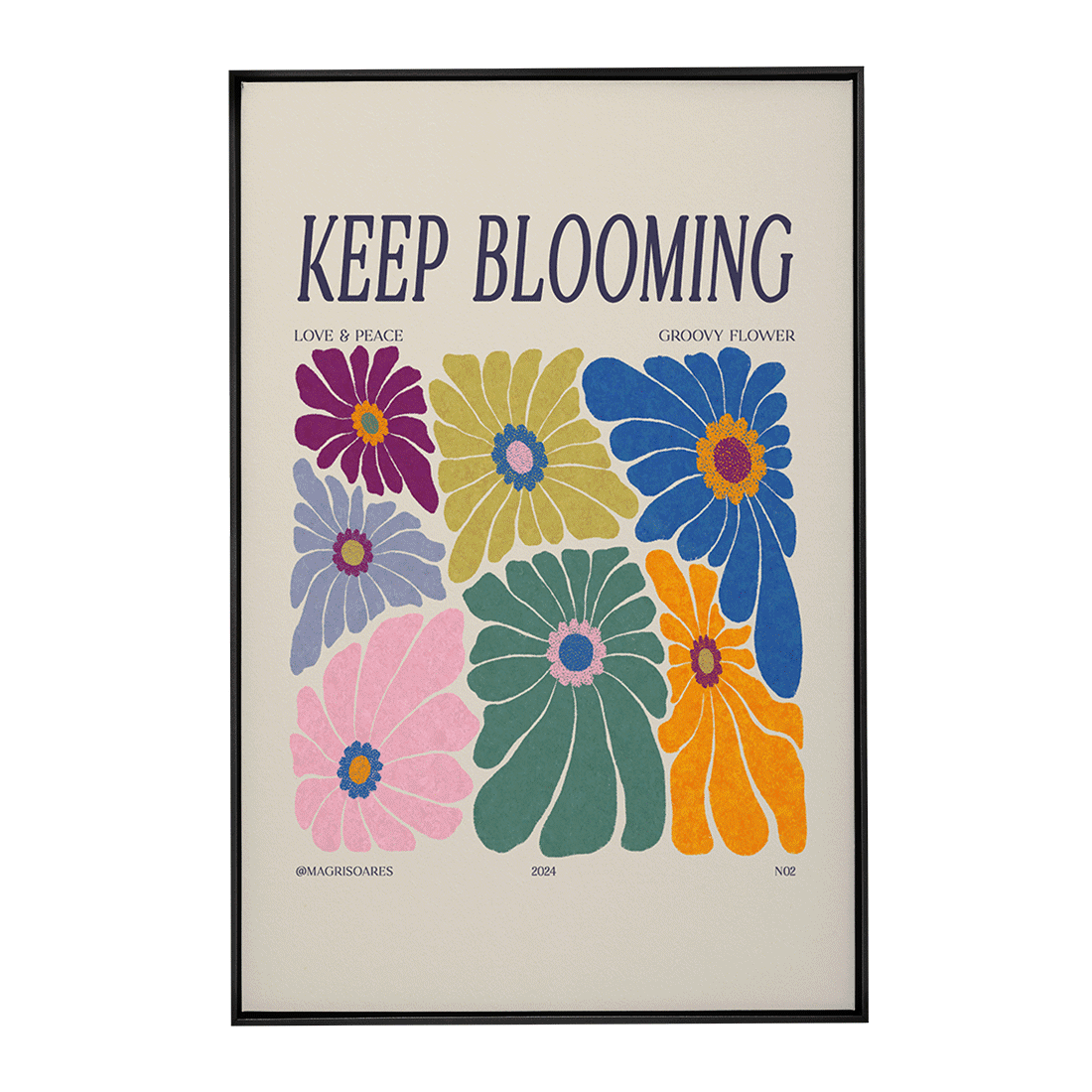 Quadro Decorativo Keep Blooming | Mayara Soares - Meu Rodapé