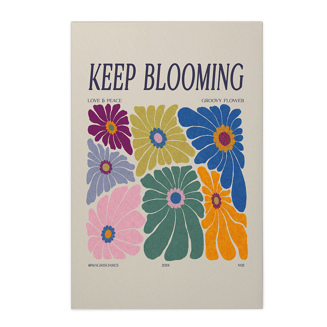 Quadro Decorativo Keep Blooming | Mayara Soares - Meu Rodapé