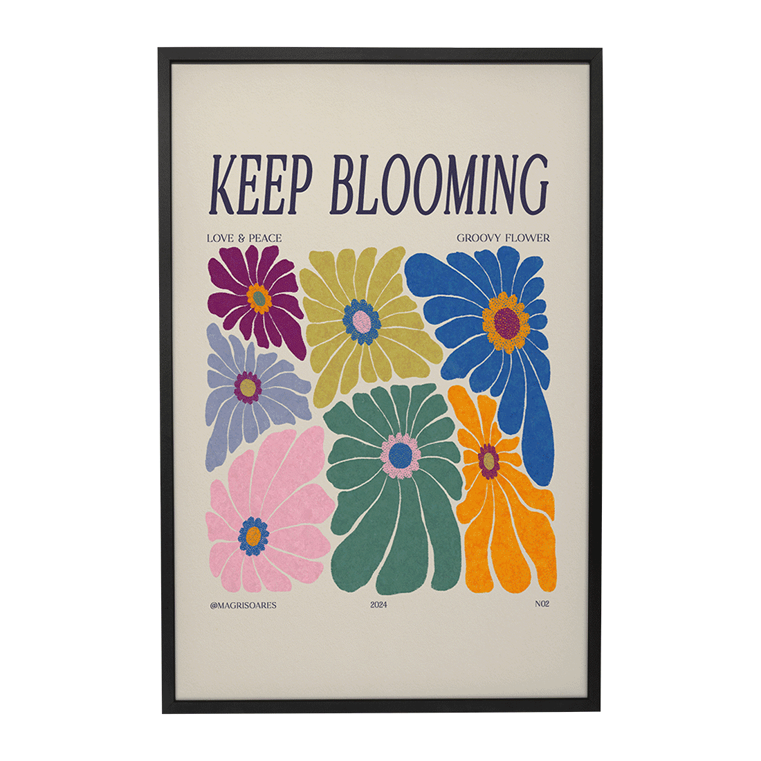 Quadro Decorativo Keep Blooming | Mayara Soares - Meu Rodapé