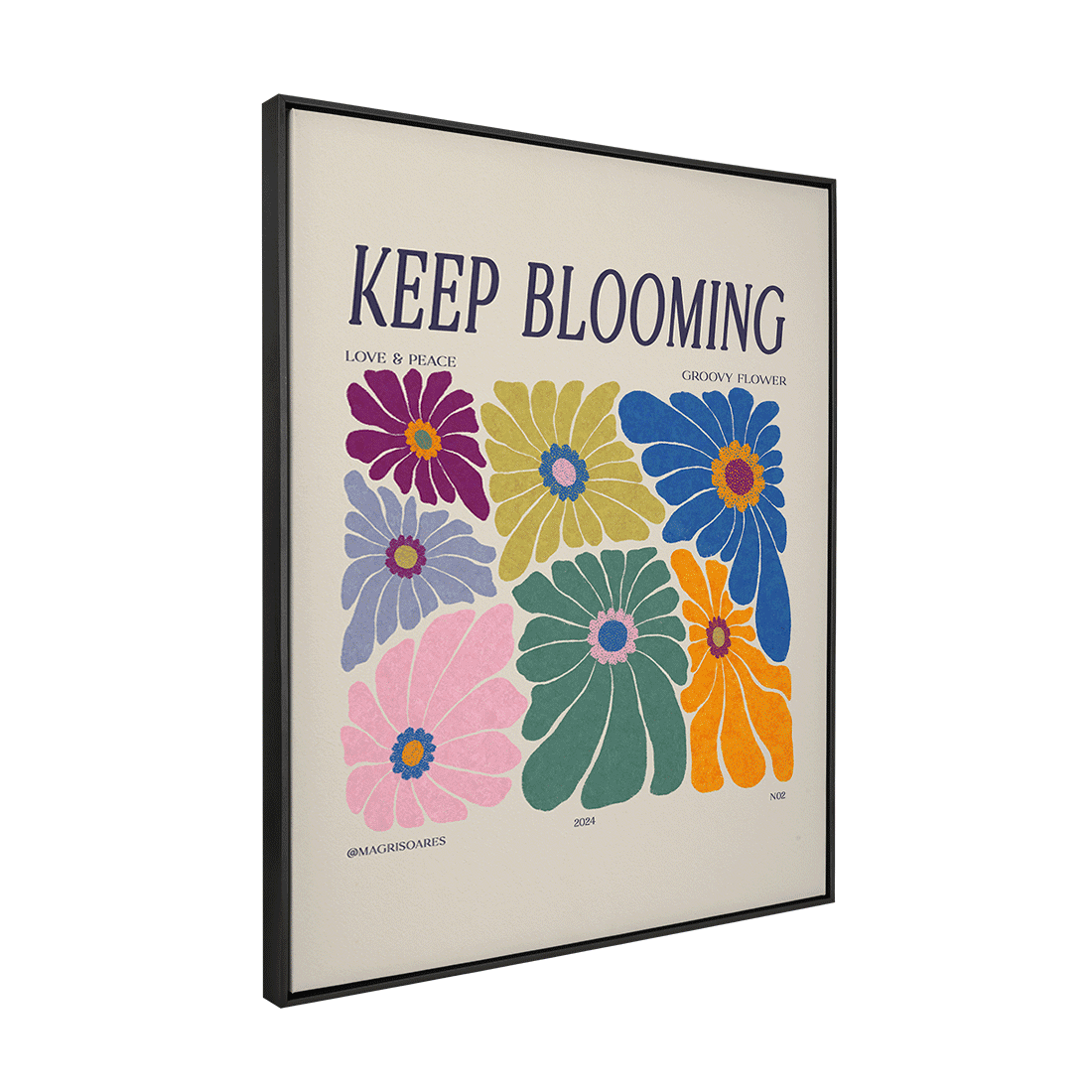 Quadro Decorativo Keep Blooming | Mayara Soares - Meu Rodapé