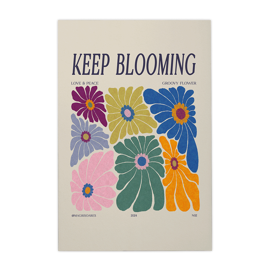 Quadro Decorativo Keep Blooming | Mayara Soares - Meu Rodapé