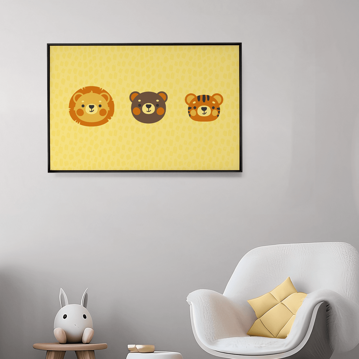 Quadro Decorativo Leão, Urso e Tigre | Luana Estela - Meu Rodapé