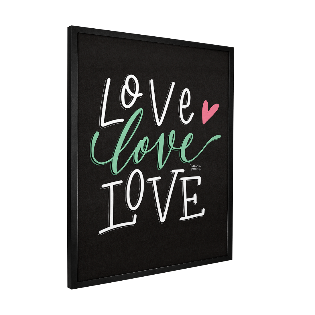 Quadro Decorativo Love Love Love | Nathalia Piovezan - Meu Rodapé