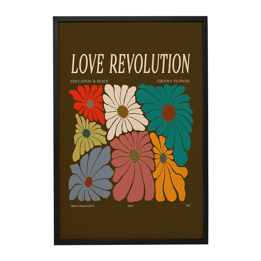 Quadro Decorativo Love Revolution | Mayara Soares - Meu Rodapé