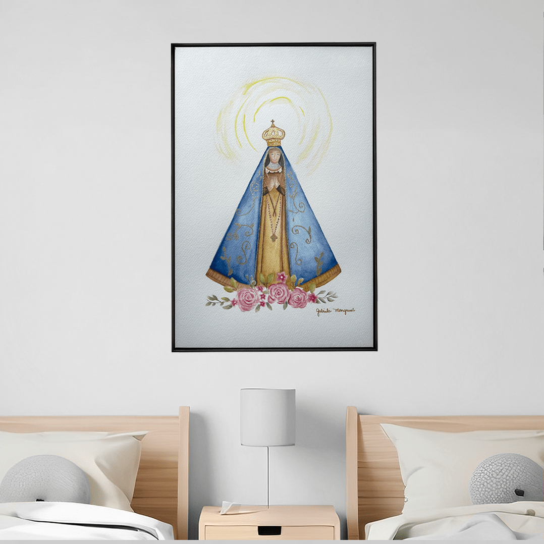 Quadro Decorativo Mãezinha do Céu - Nossa Senhora Aparecida | Gabriela Mongruel - Meu Rodapé