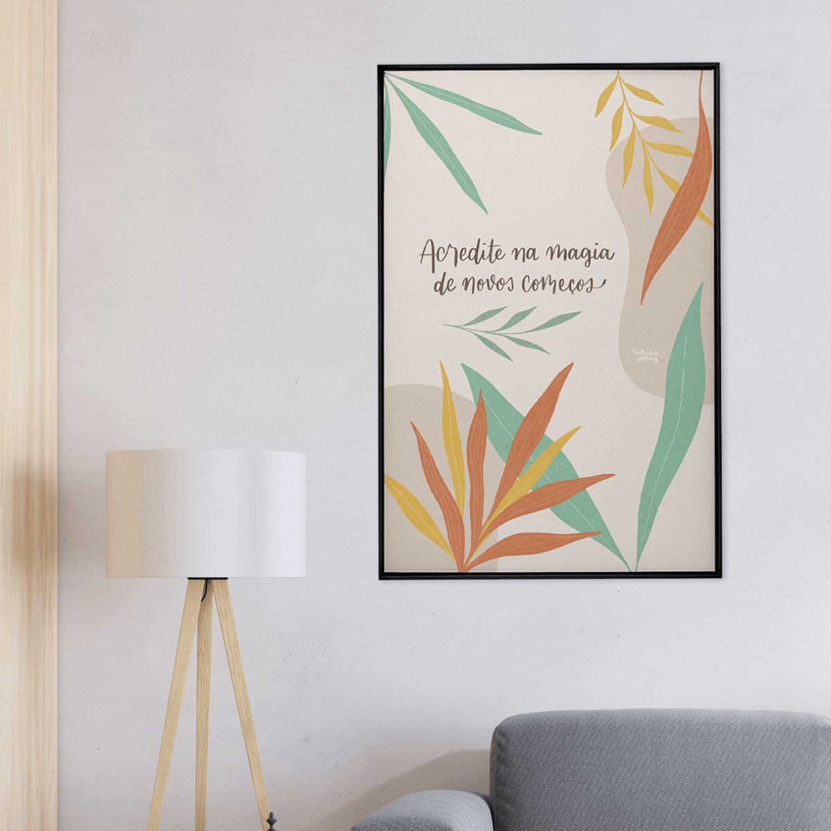 Quadro Decorativo Novos Começos | Nathalia Piovezan - Meu Rodapé