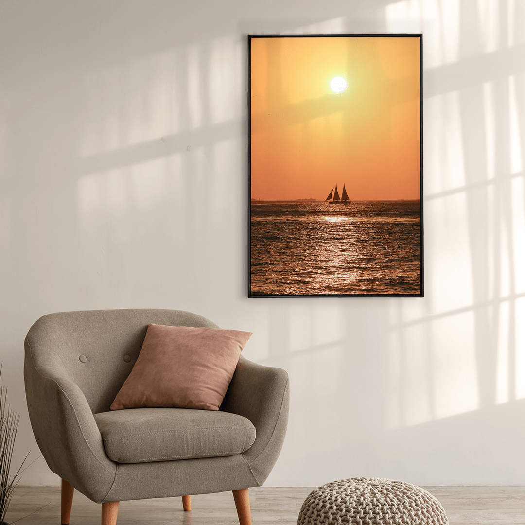 Quadro Decorativo Pássaro Pôr do Sol Key West | Sâmia Munaretti & Marcelo Baldin - Meu Rodapé