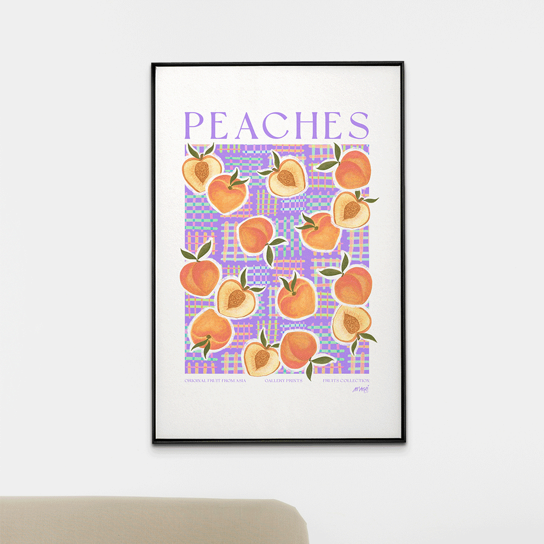 Quadro Decorativo Peaches | Mayara Soares - Meu Rodapé