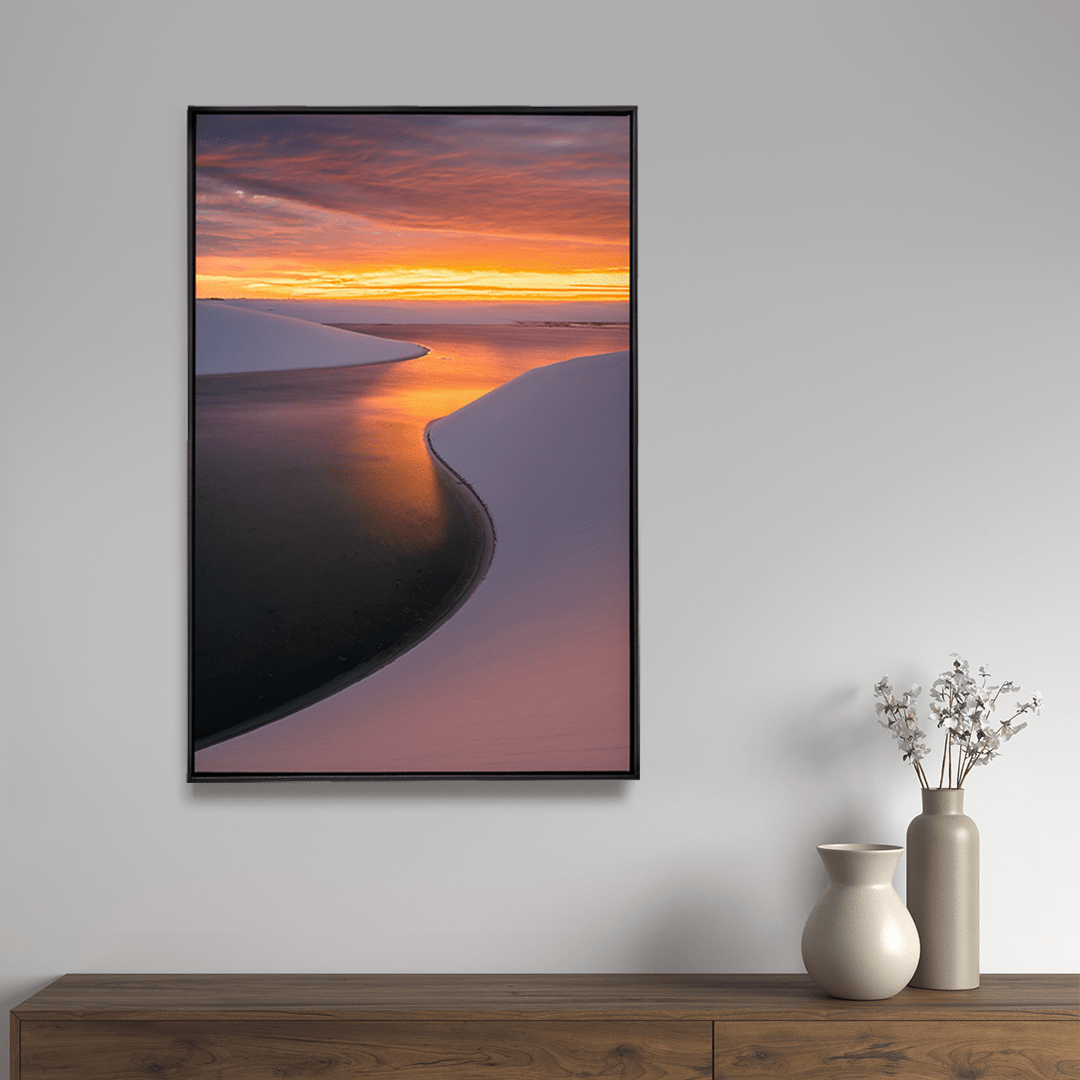 Quadro Decorativo Pôr do Sol - Lençóis Maranhenses | Ale Rodrigues - Meu Rodapé