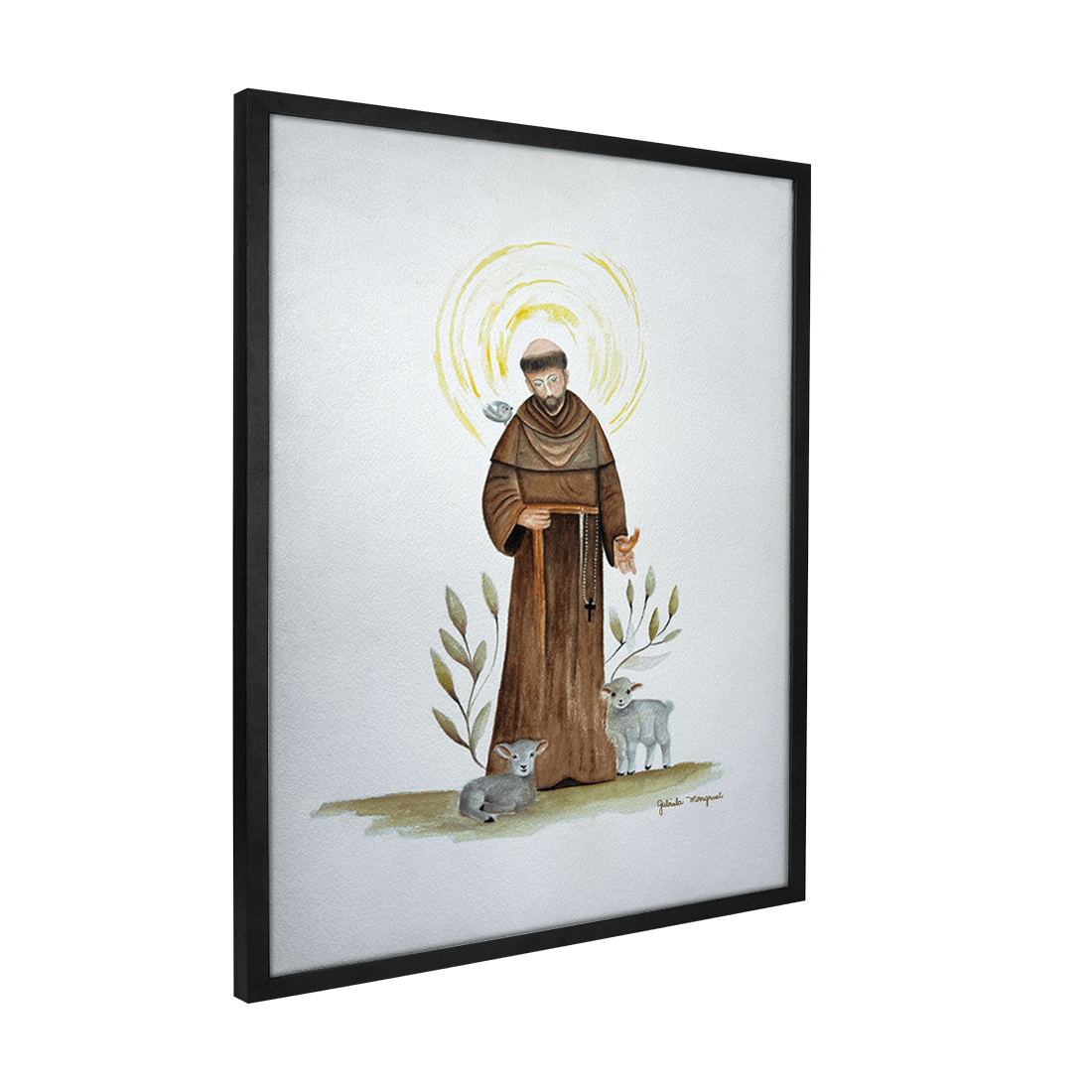 Quadro Decorativo Proteção - São Francisco de Assis | Gabriela Mongruel - Meu Rodapé