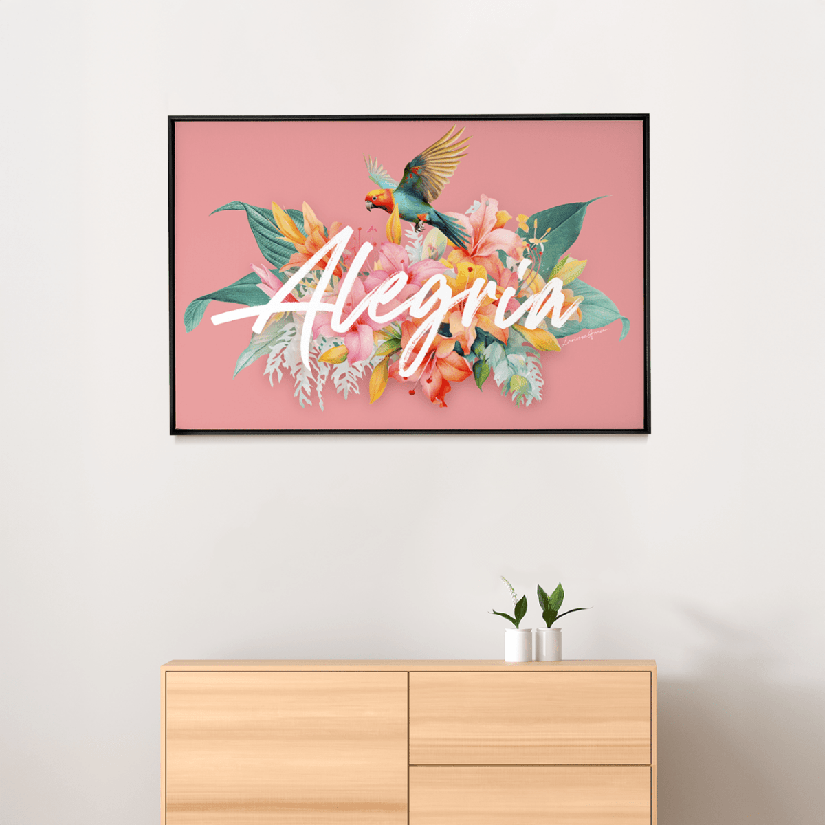 Quadro Decorativo Pura Alegria | Larissa Grace - Meu Rodapé