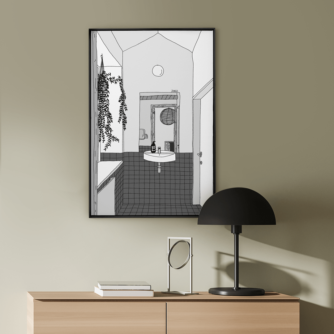 Quadro Decorativo Reflexo | Jungo - Meu Rodapé