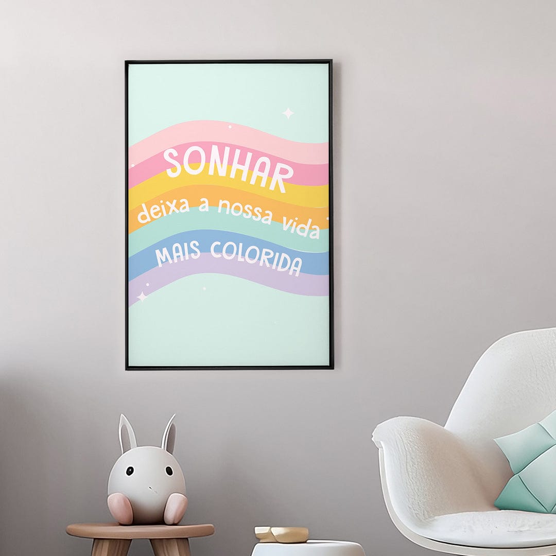 Quadro Decorativo Sonhar | Aline Gomes Gonçalves - Meu Rodapé