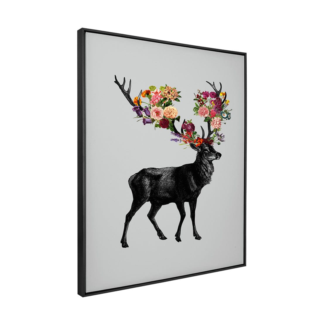 Quadro Decorativo Spring Itself Deer Floral | Tobias Fonseca - Meu Rodapé