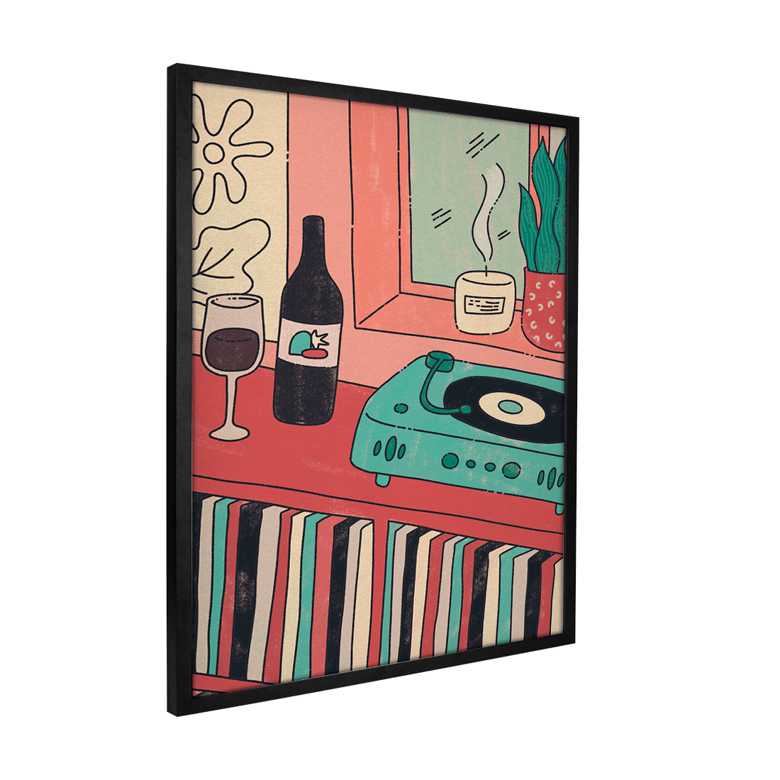 Quadro Decorativo Vinil & Vinho | Manoela Amora - Meu Rodapé