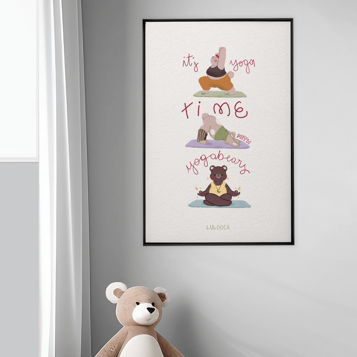 Quadro Decorativo Yoga Bears | Luana Gurgel - Meu Rodapé